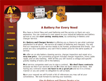 Tablet Screenshot of aplusindustrialbatteries.com